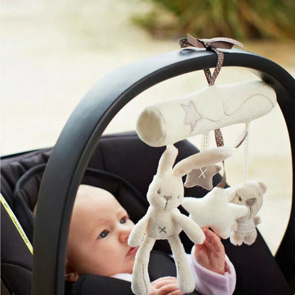 Plush Baby Mobile for Prams and Car Seats – 3 Hanging Toys