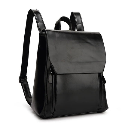 Sorolly – Elegant PU Leather Laptop Backpack with Padded Protection