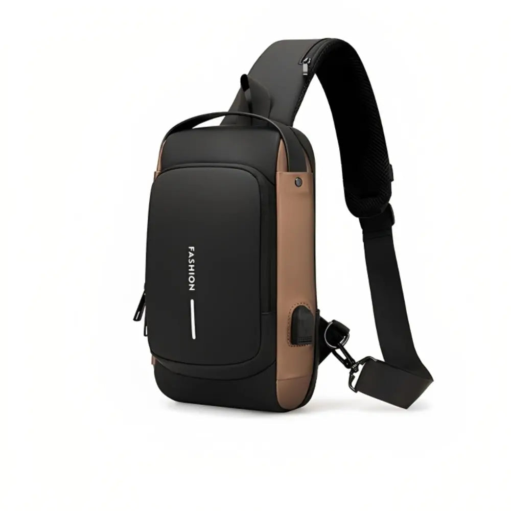 Sorolly - Men’s Waterproof Crossbody Bag with Security Lock and USB Charging Port