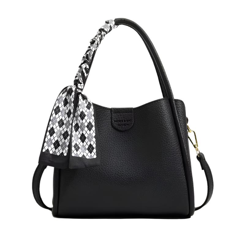 Sorolly - Women’s Lychee Texture PU Leather Crossbody Handbag