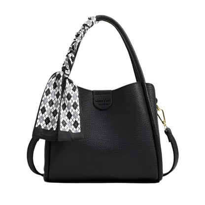 Sorolly - Women’s Lychee Texture PU Leather Crossbody Handbag