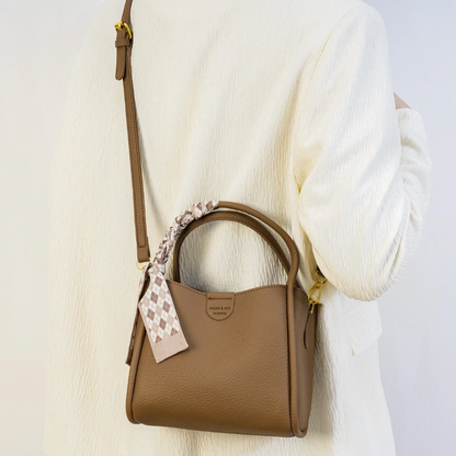 Sorolly - Women’s Lychee Texture PU Leather Crossbody Handbag