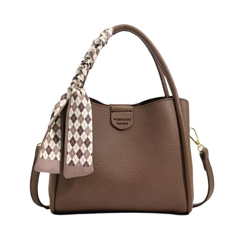 Sorolly - Women’s Lychee Texture PU Leather Crossbody Handbag