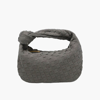 Sorolly – Women’s Mini Vegan Suede Shoulder Bag with Woven Knot Design
