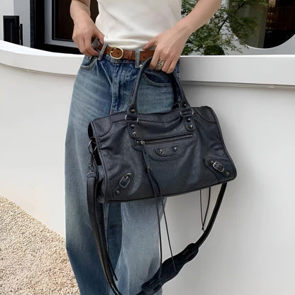 Sorolly - Women’s PU Leather Shoulder Handbag with Large Main Compartment